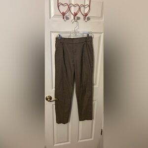 Plaid Elastic-Waist Trousers